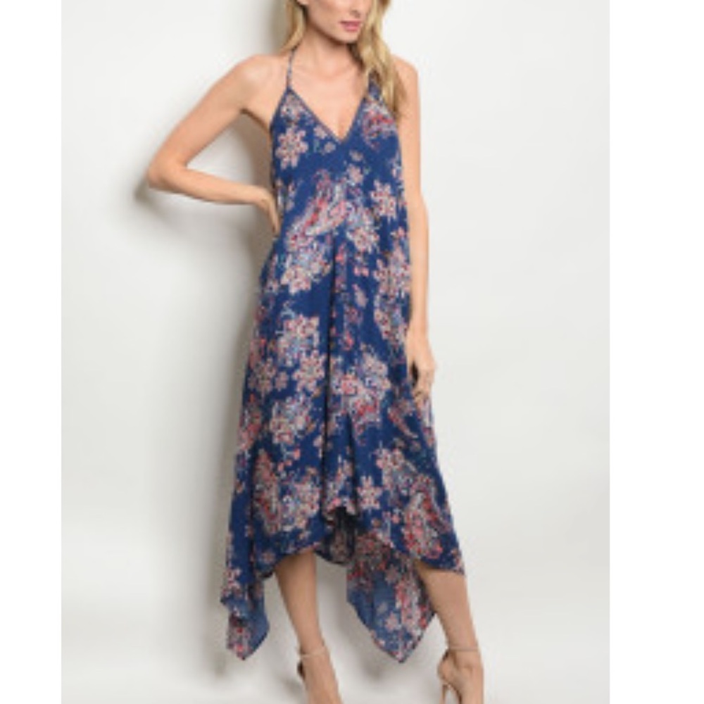 Handkerchief Hem Slip Dress